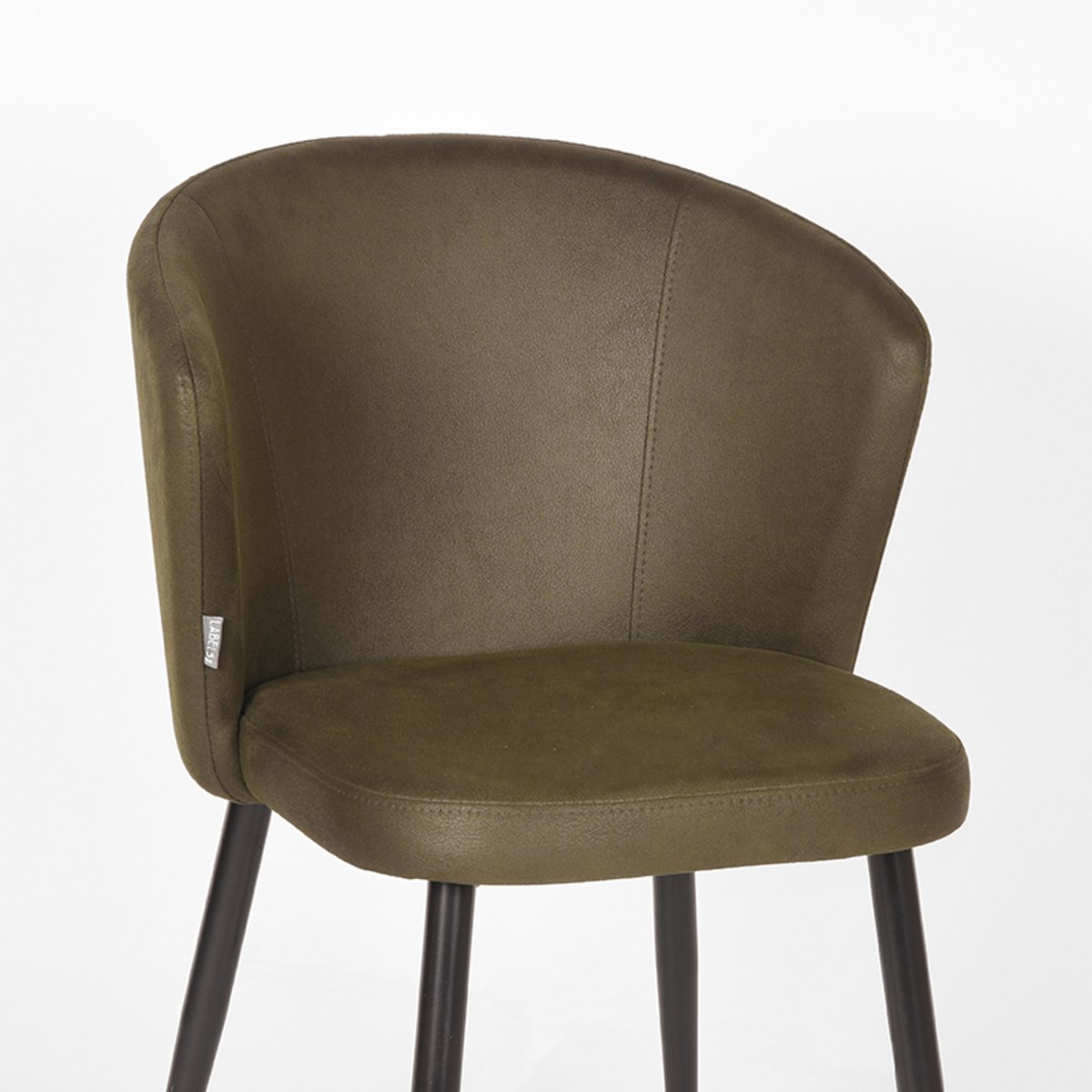 Eetkamerstoel Wave army green microvezel