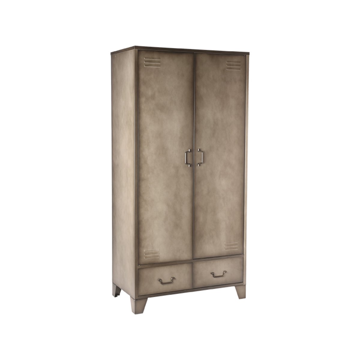 Hoge kast Fence vintage metaal, 90x50x185 cm