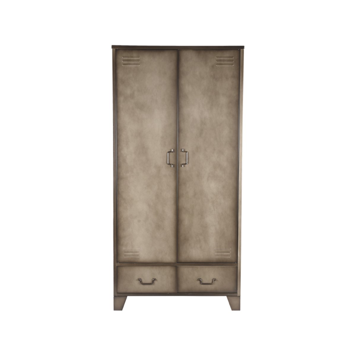 Hoge kast Fence vintage metaal, 90x50x185 cm