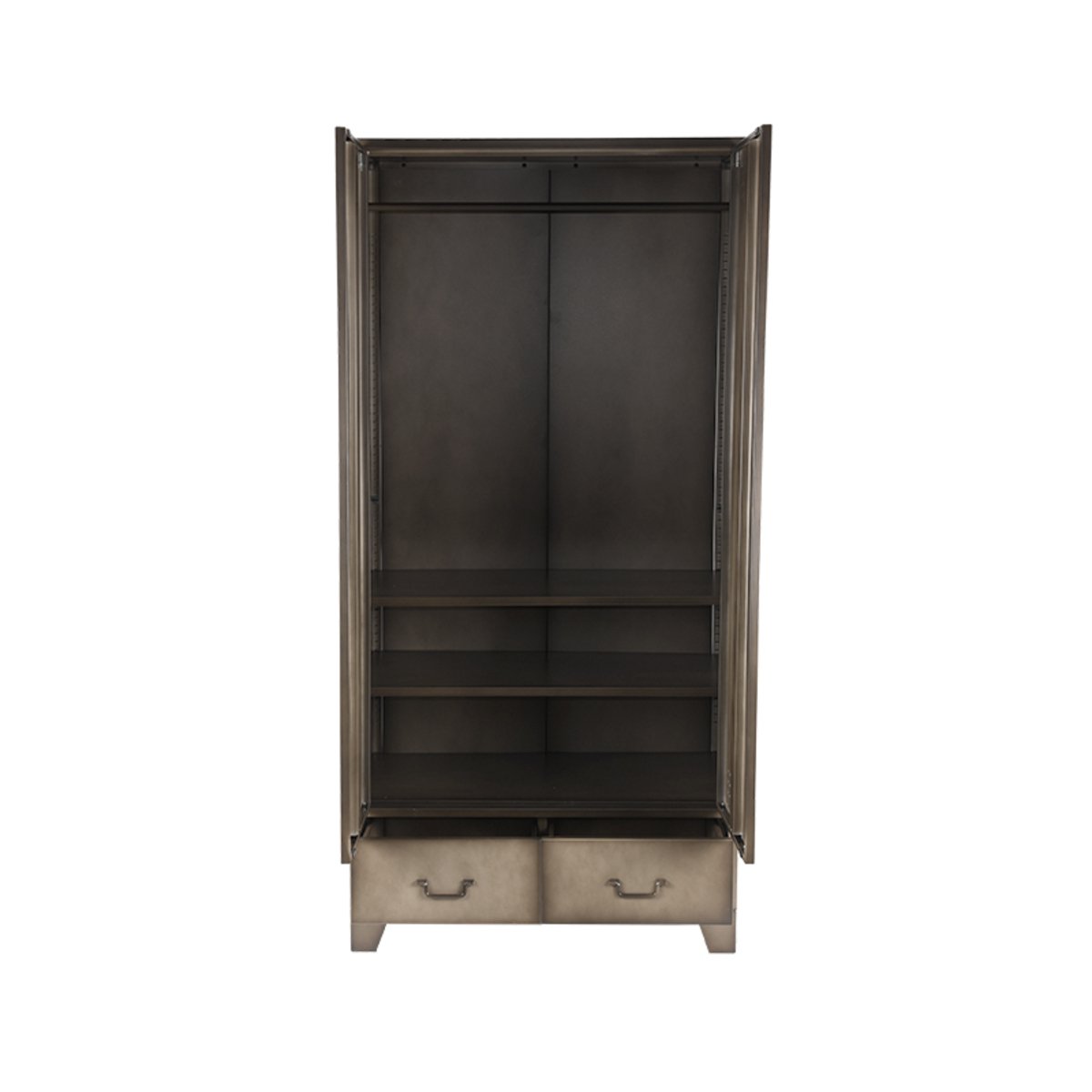 Hoge kast Fence vintage metaal, 90x50x185 cm