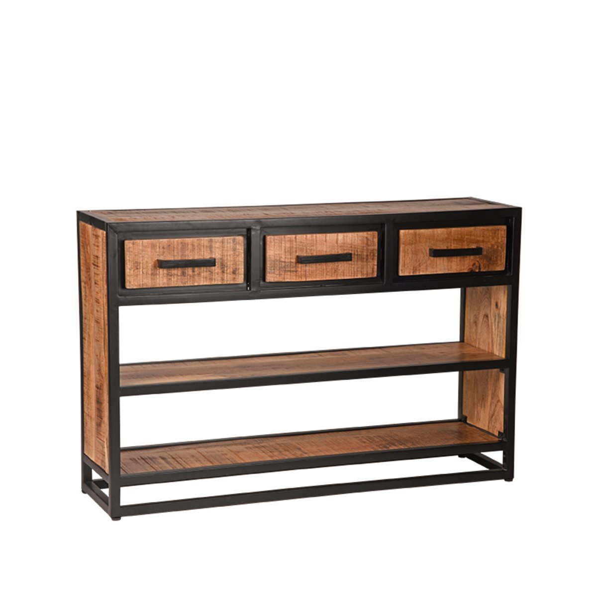 Sidetable Tampa rough mangohout, 115x30x75 cm