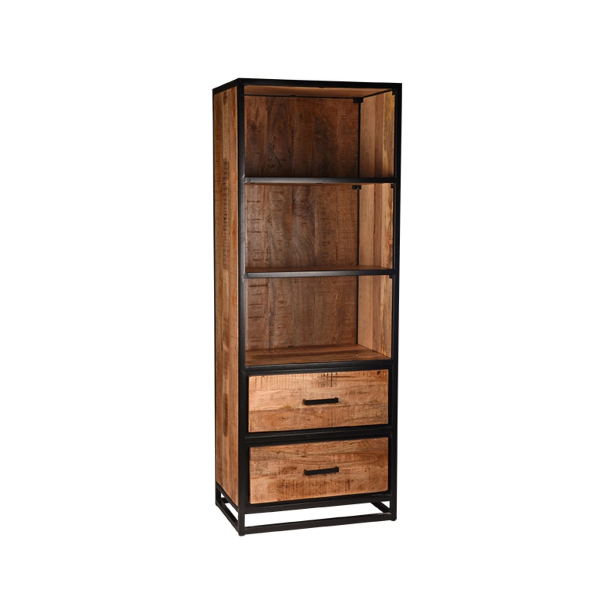 Boekenkast Tampa rough mangohout, 70x45x185 cm