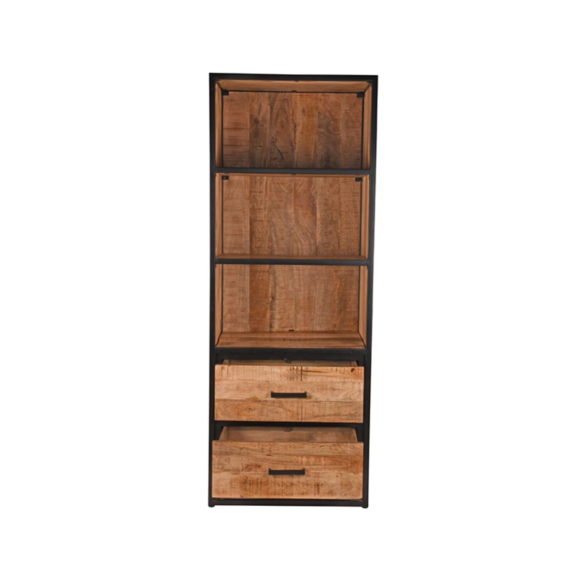 Boekenkast Tampa rough mangohout, 70x45x185 cm