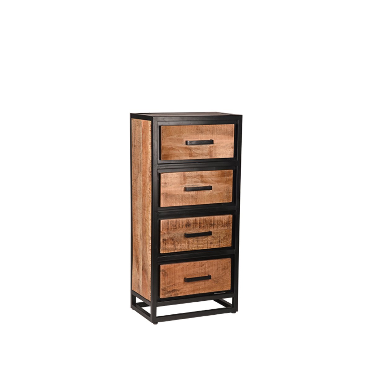 Ladekast Tampa rough mangohout, 50x30x105 cm