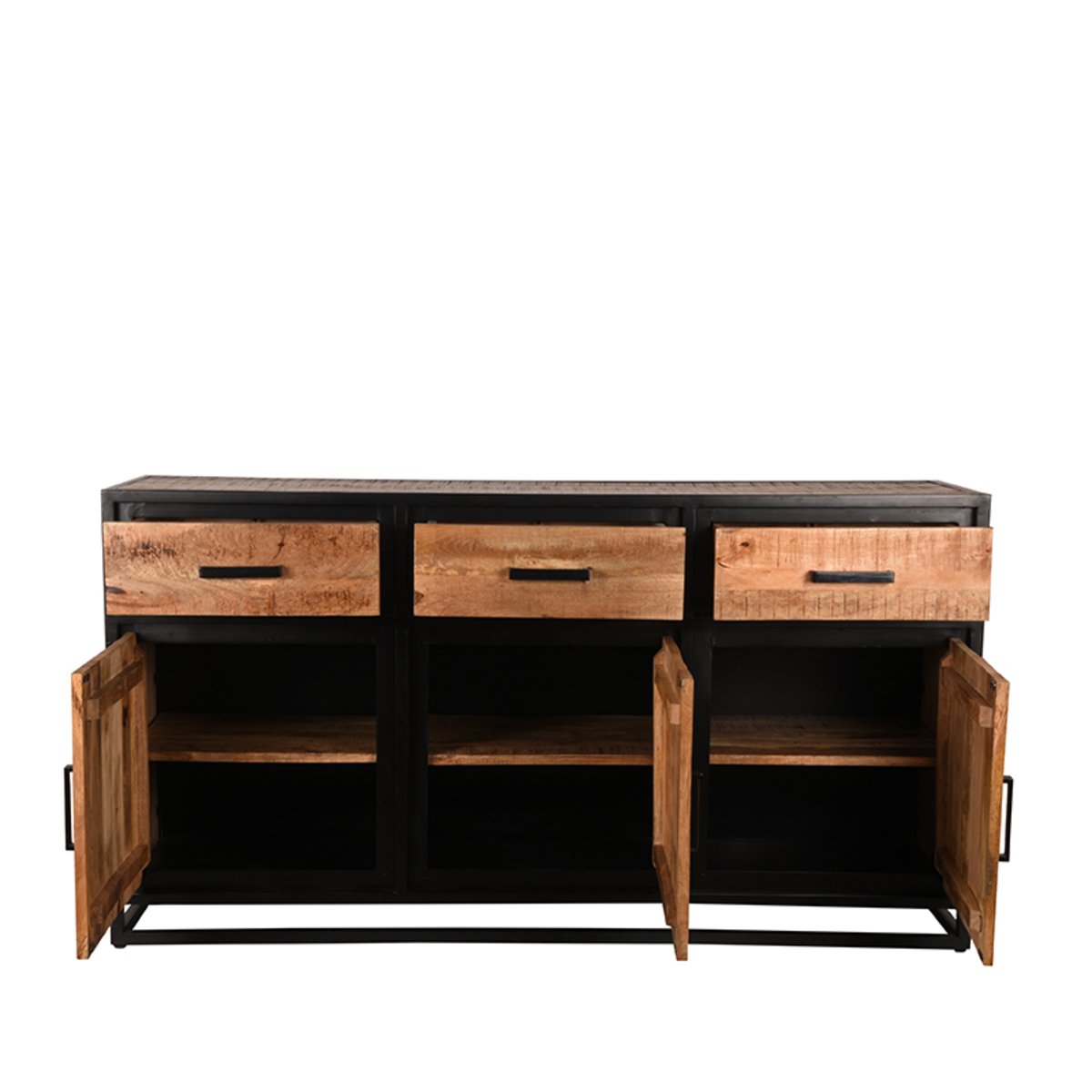 Dressoir Tampa rough mangohout, 170x45x90 cm