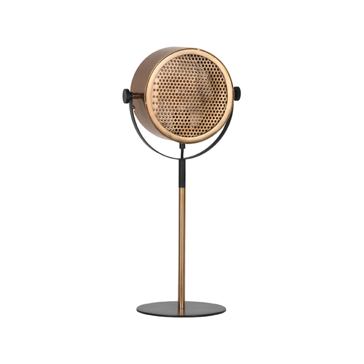 Tafellamp Muse goud en zwart metaal, 20x20x60 cm