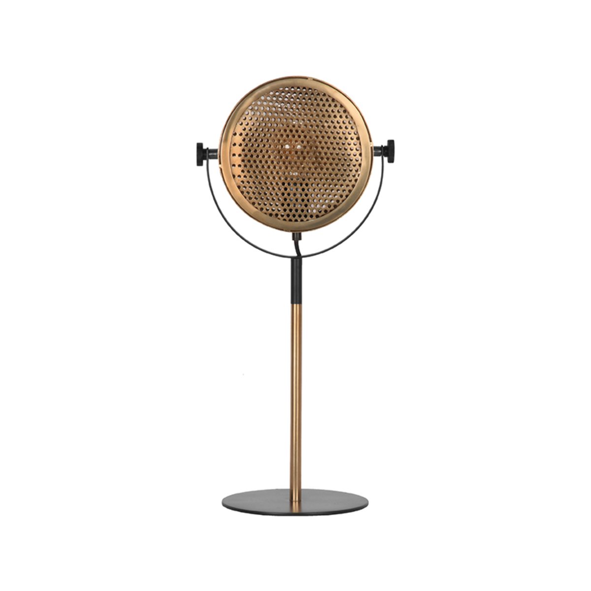 Tafellamp Muse goud en zwart metaal, 20x20x60 cm