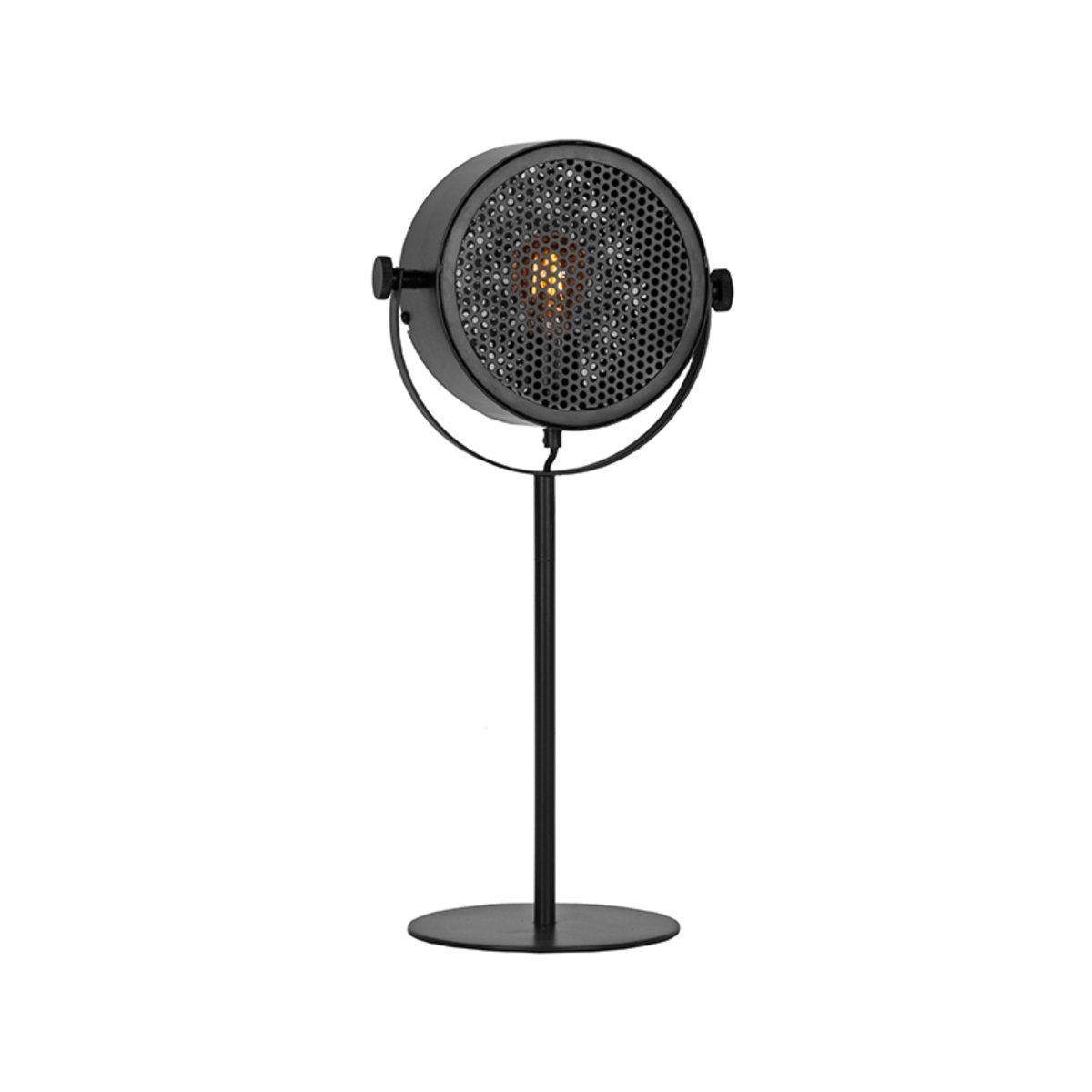 Tafellamp Muse zwart metaal, 20x20x60 cm