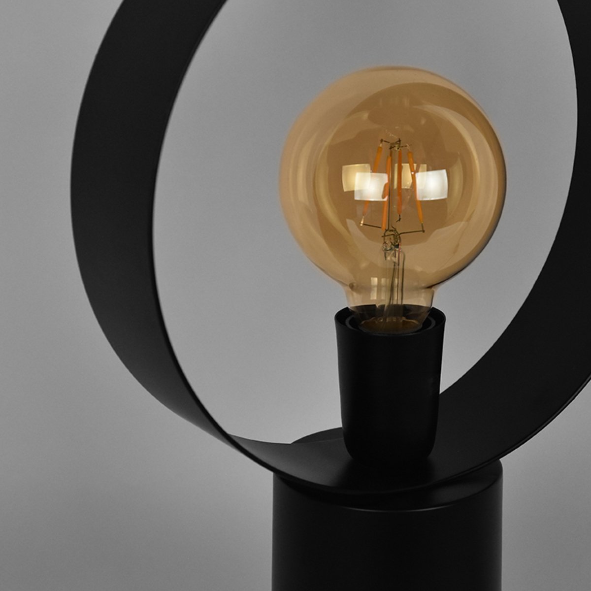 Tafellamp Ray zwart metaal, 26x10x40 cm