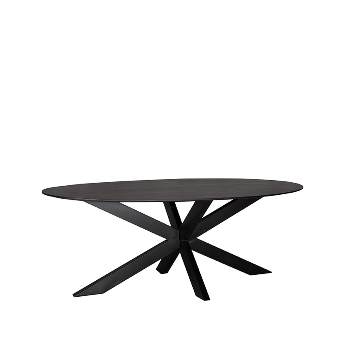 Eetkamertafel Zion zwart mangohout, 240x110 cm