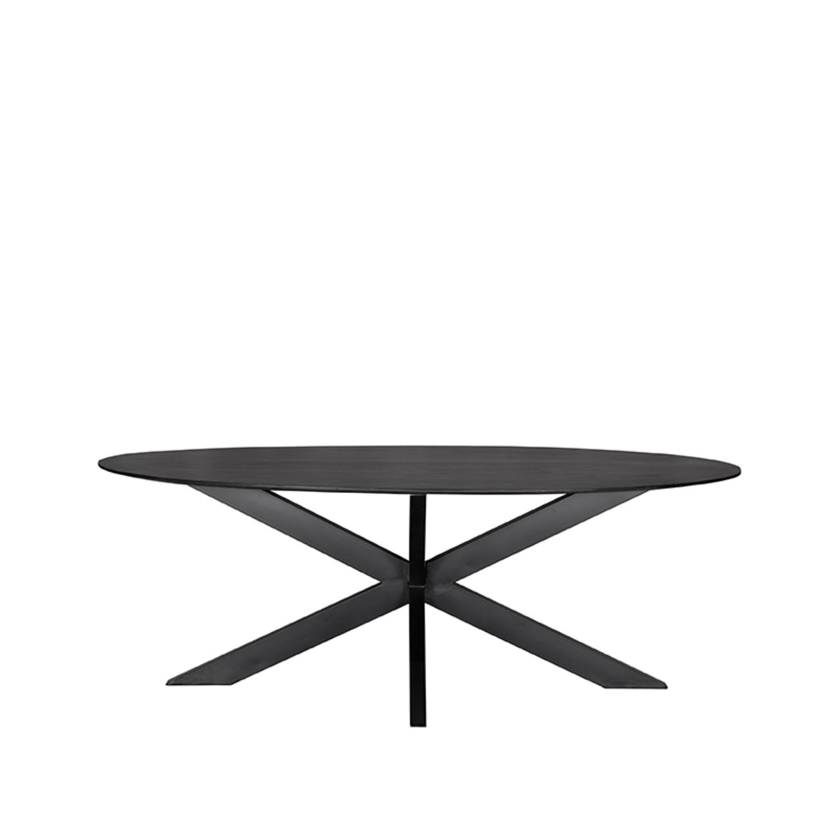 Eetkamertafel Zion zwart mangohout, 240x110 cm