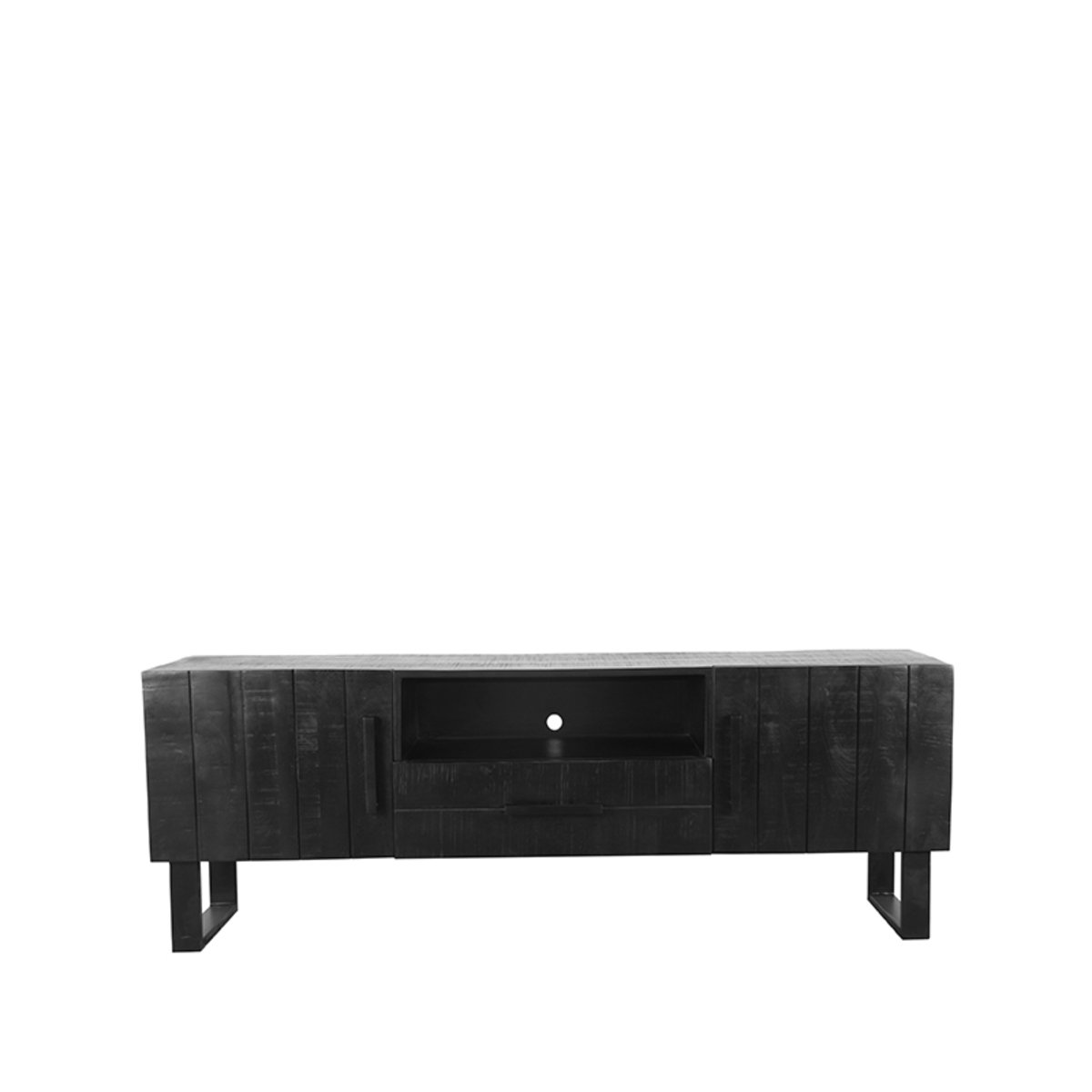 Tv-meubel Santos zwart mangohout, 168x40x60 cm