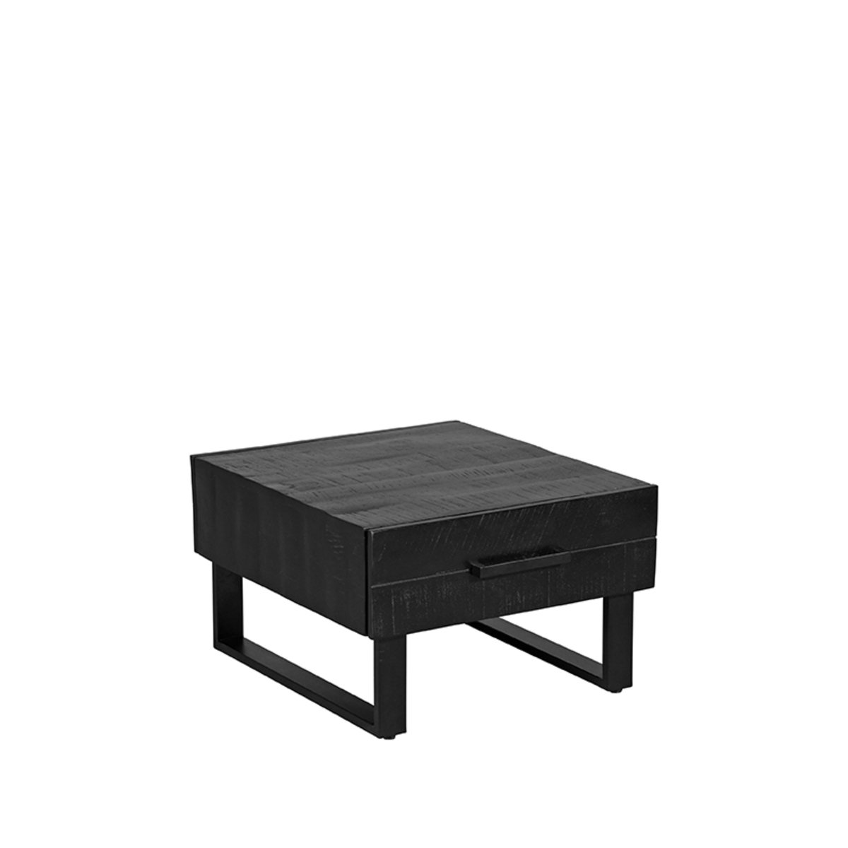 Salontafel Santos zwart mangohout, 70x64 cm