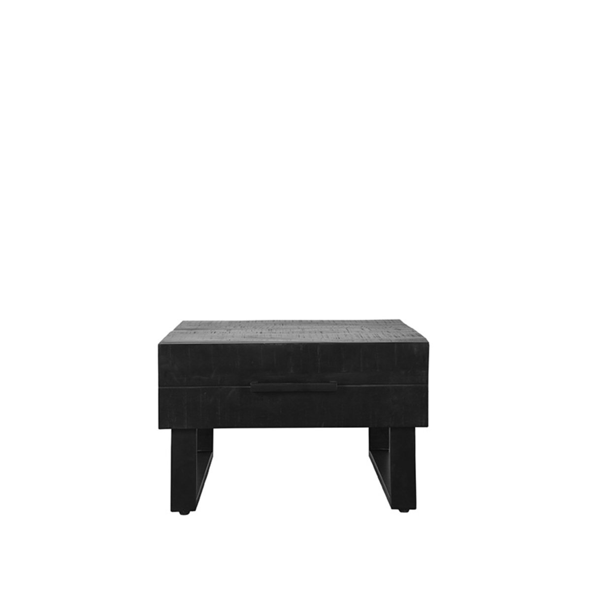Salontafel Santos zwart mangohout, 70x64 cm