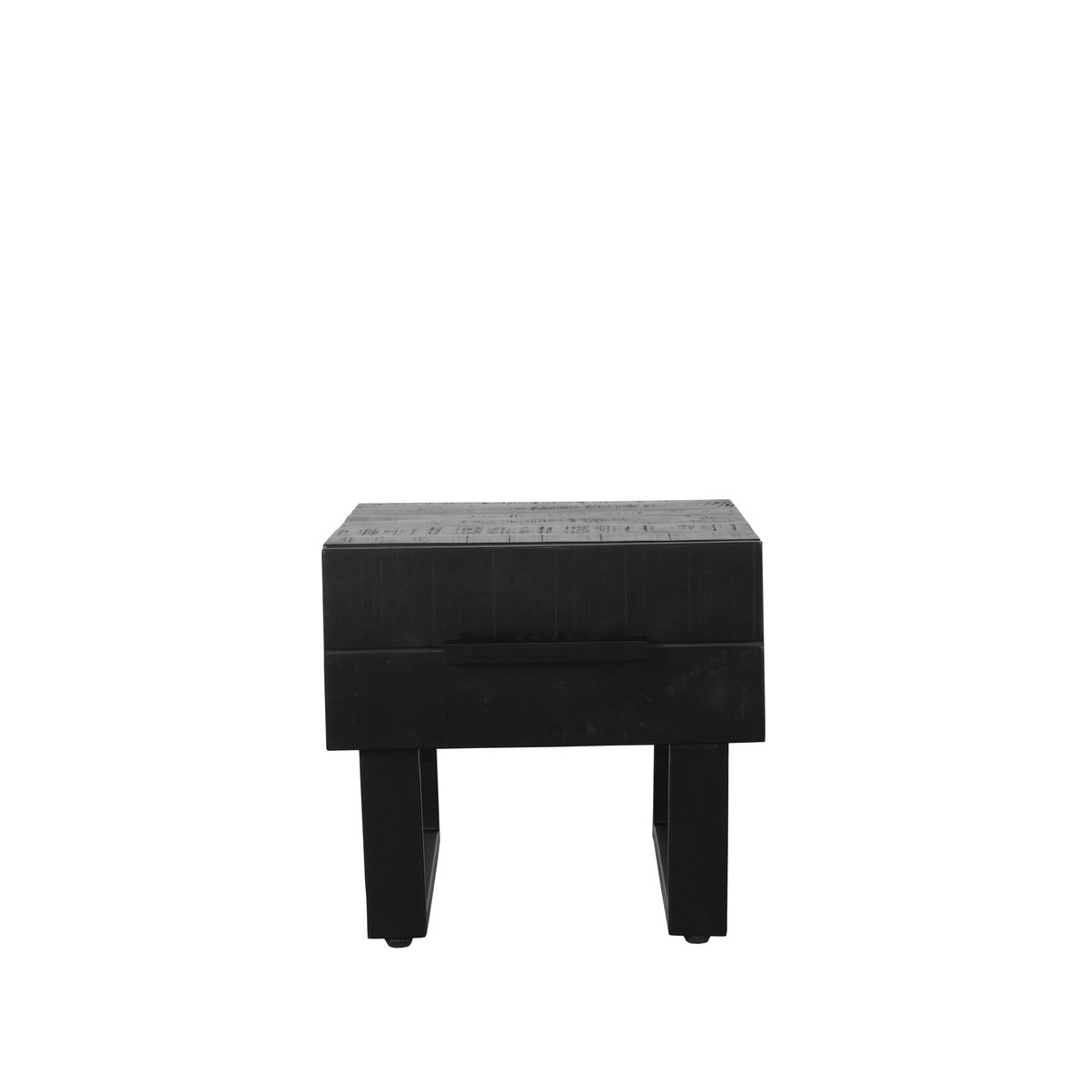 Salontafel Santos zwart mangohout, 50x44 cm