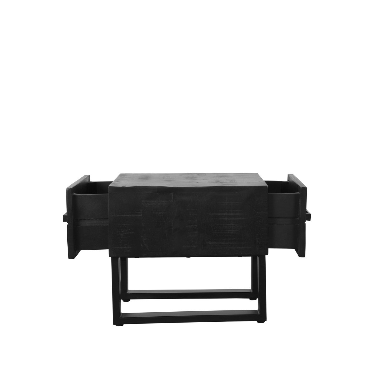 Salontafel Santos zwart mangohout, 50x44 cm