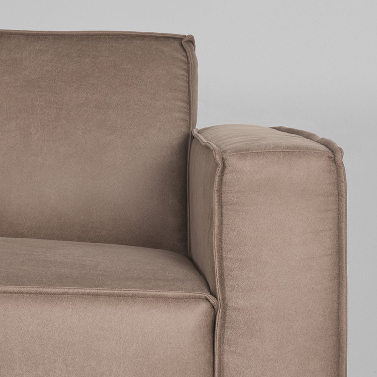 Hoekbank Kay schuim zitting taupe