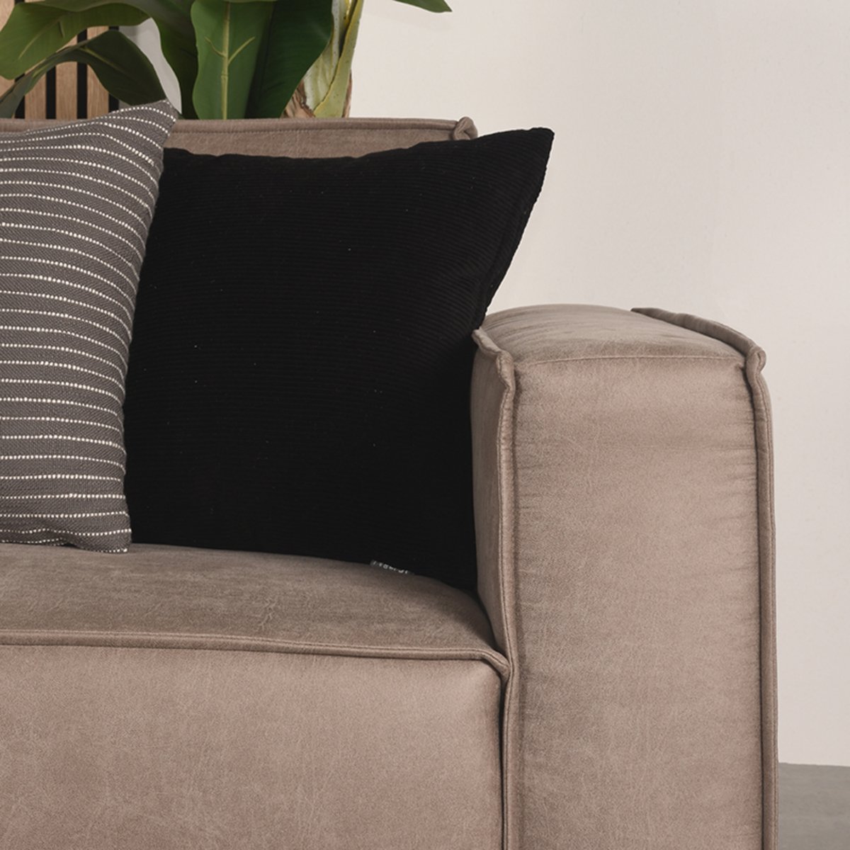 Hoekbank Kay schuim zitting taupe
