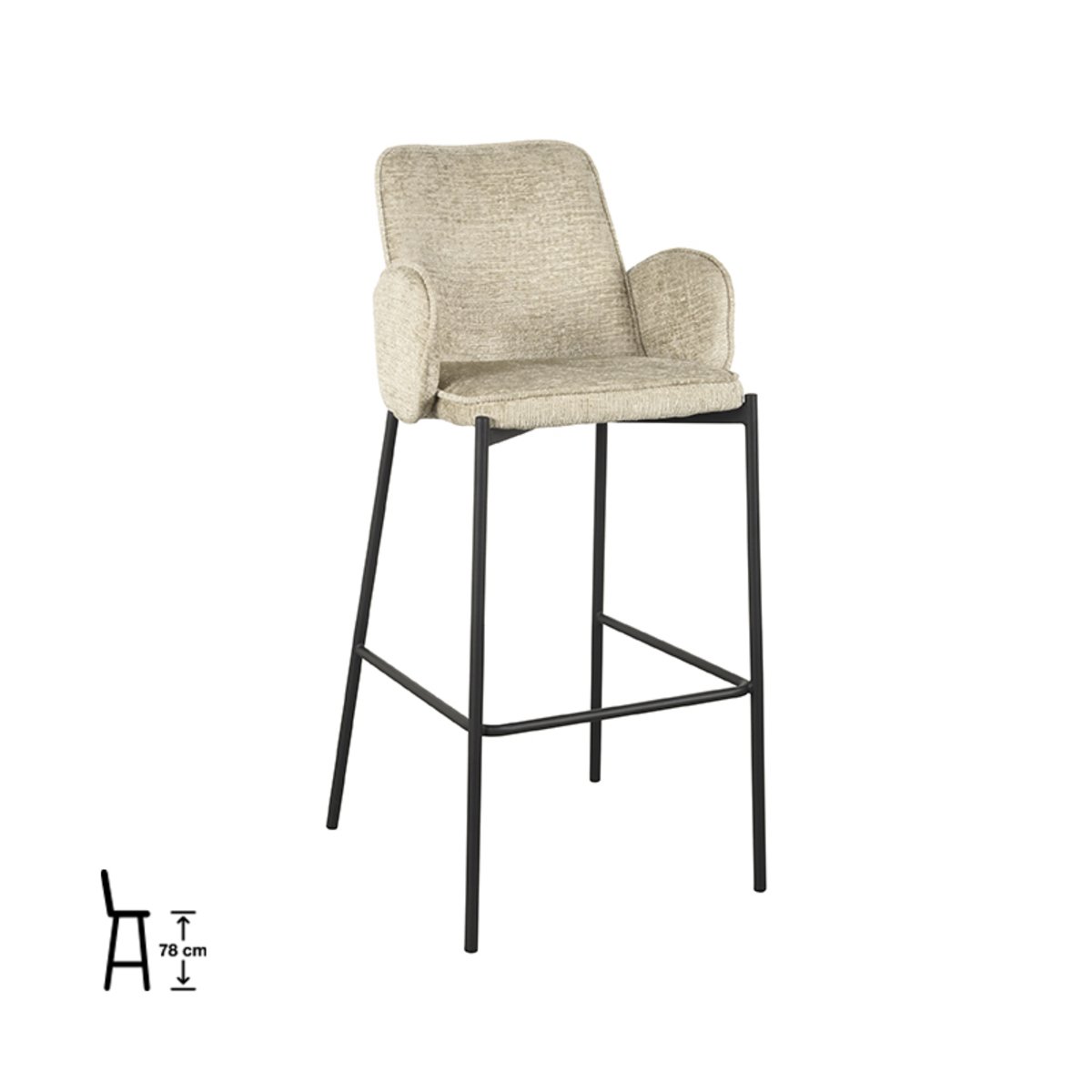 Barkruk Joni beige