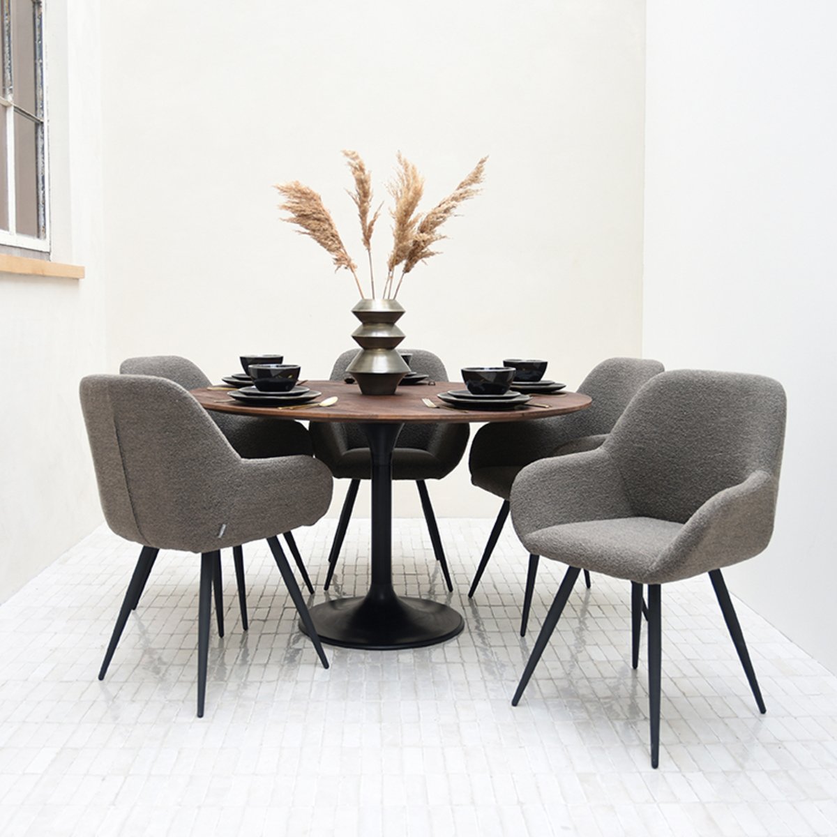 Eettafel Otto 130 x 130 espresso