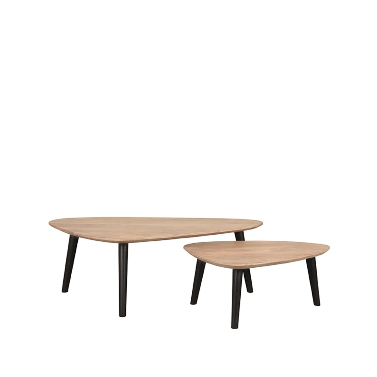 Salontafel set Rock rough mangohout, 110x64 cm