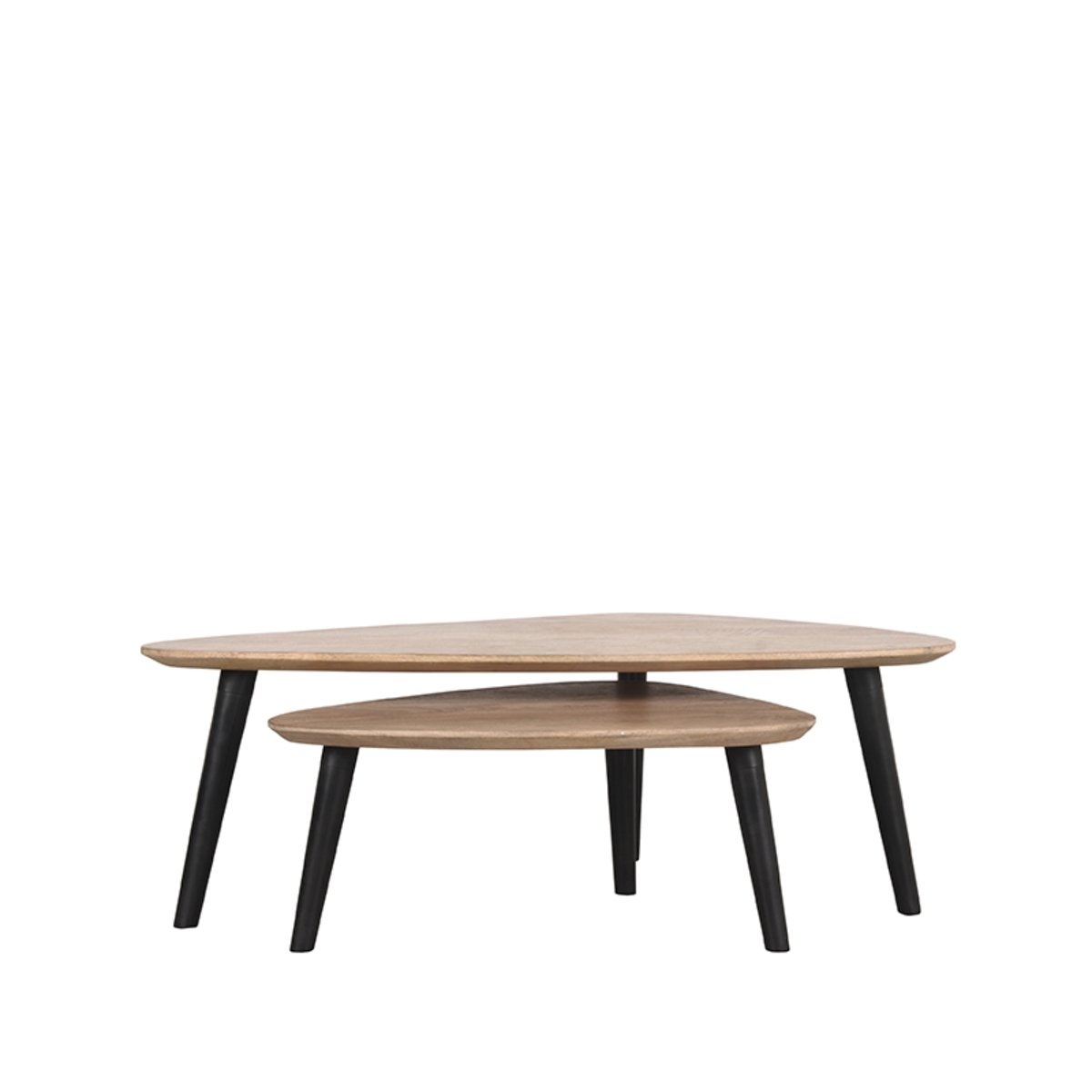 Salontafel set Rock rough mangohout, 110x64 cm