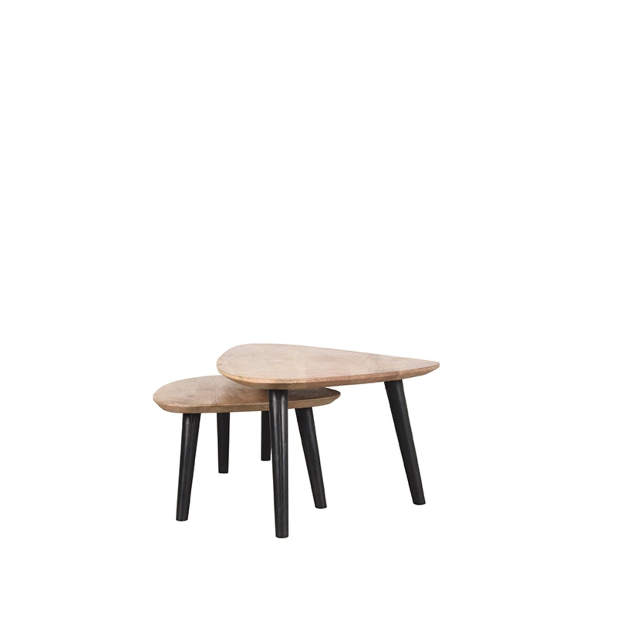 Salontafel set Rock rough mangohout, 110x64 cm