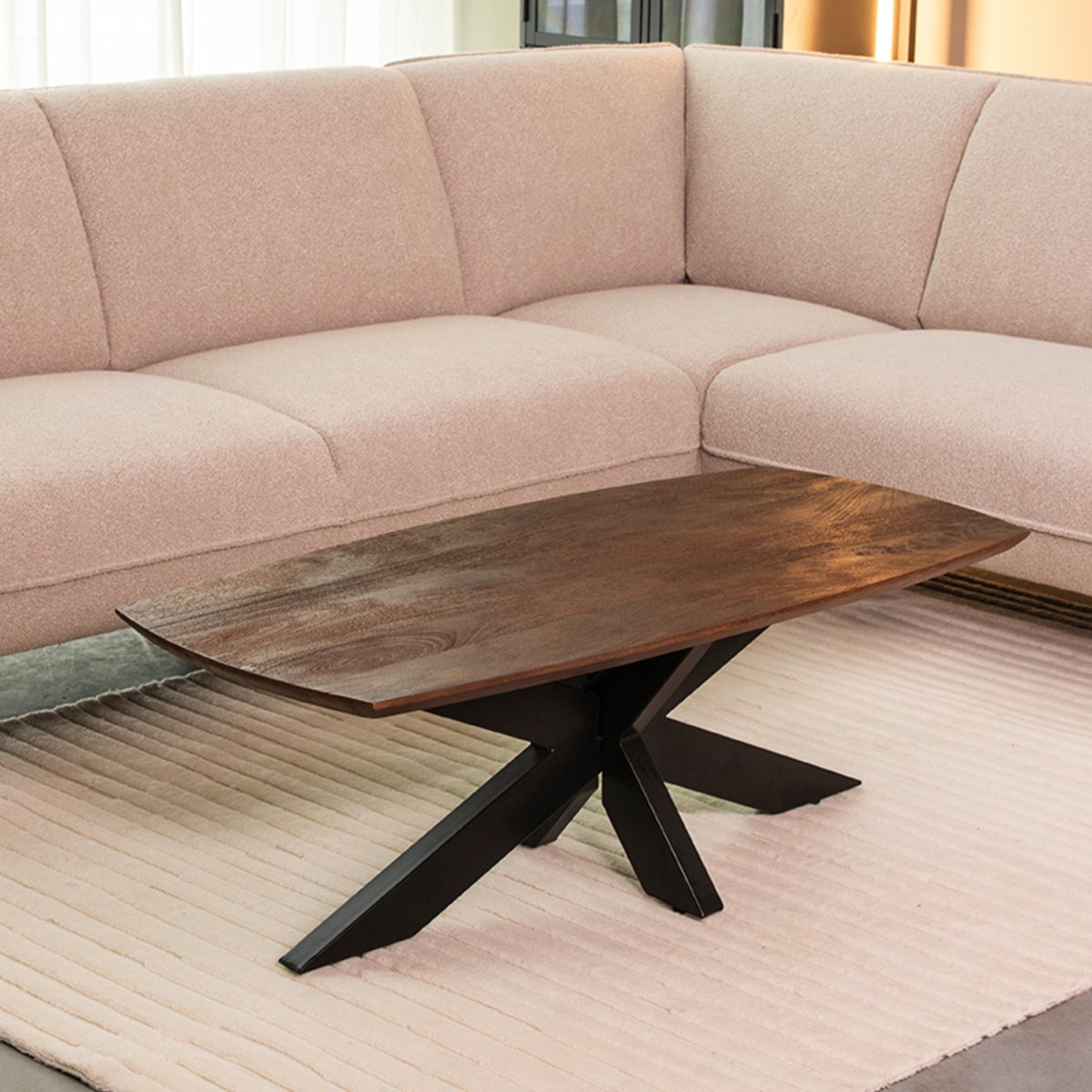 Salontafel Zane deens ovaal mangohout 