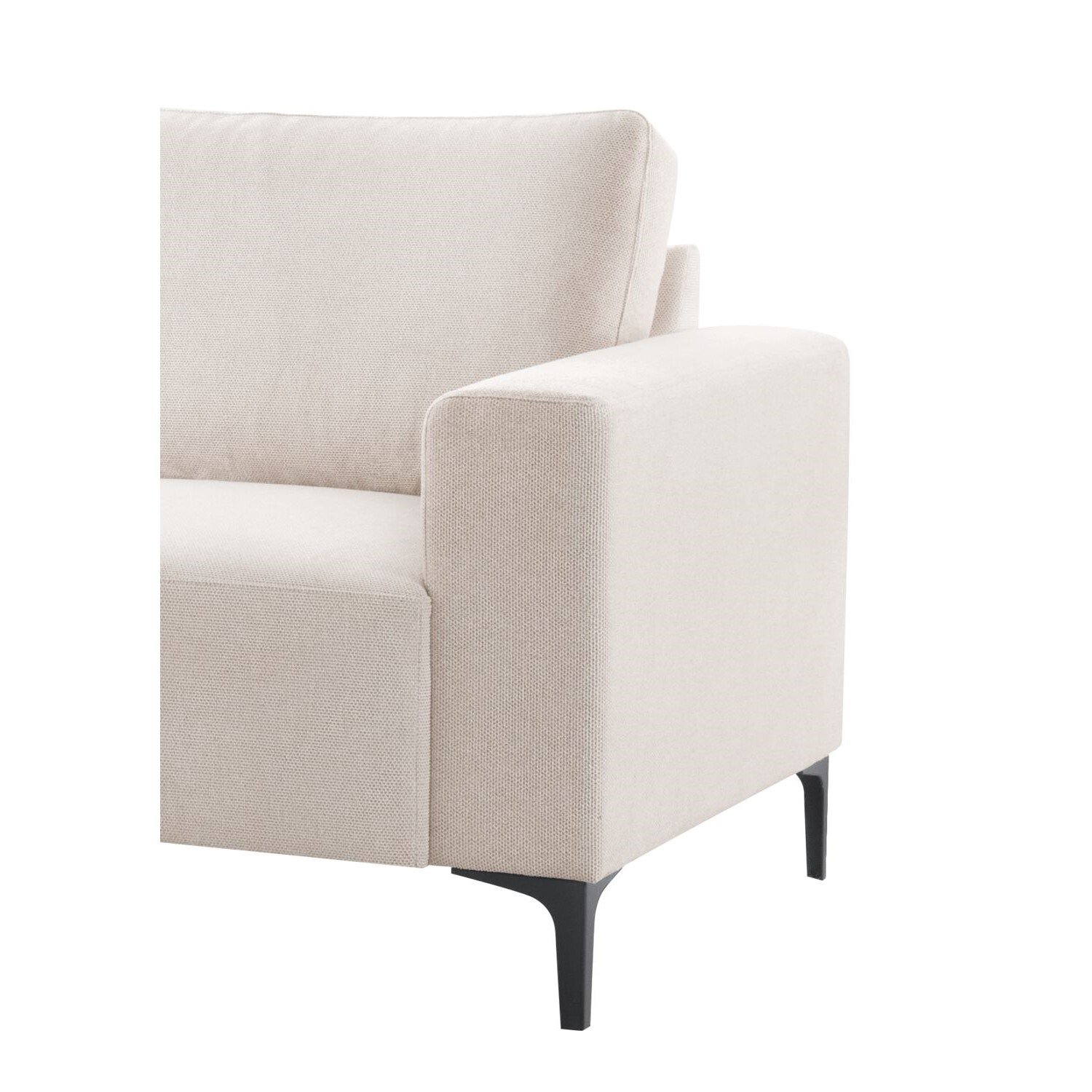 Hoekbank Fabria polyetherschuim, clay