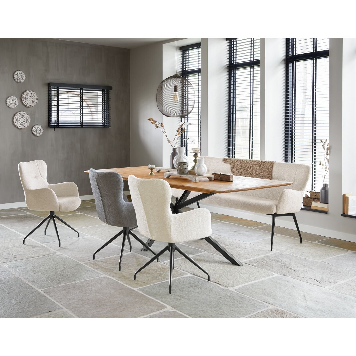 Eettafel Aska 240 x 100 teak naturel brushed