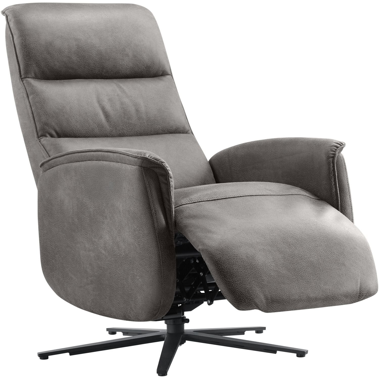 Relaxfauteuil Volgere Grijs met verstelbare rug en voetensteun