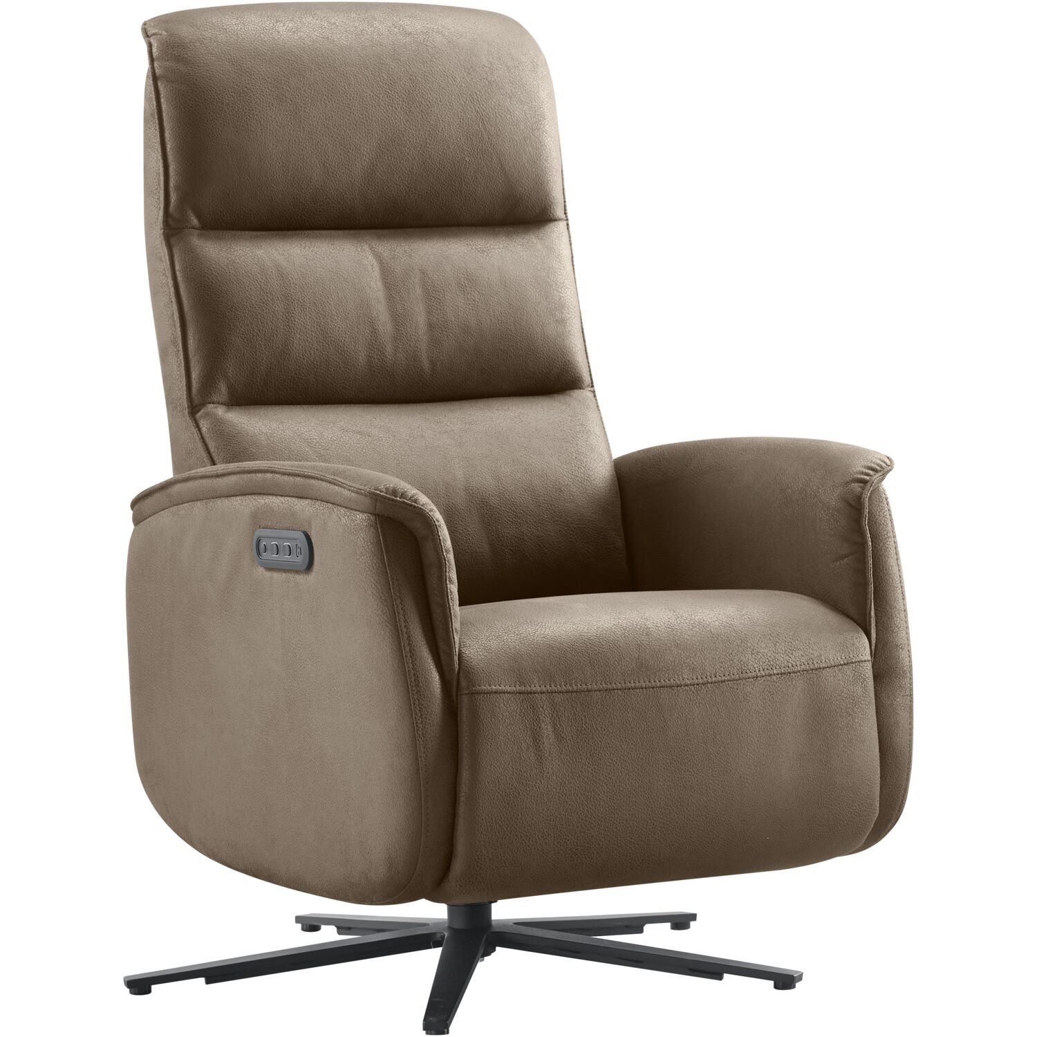 Relaxfauteuil Volgere medium donkerbruin elektrisch verstelbaar