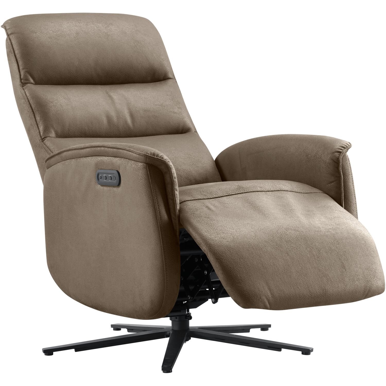 Relaxfauteuil Volgere medium donkerbruin elektrisch verstelbaar