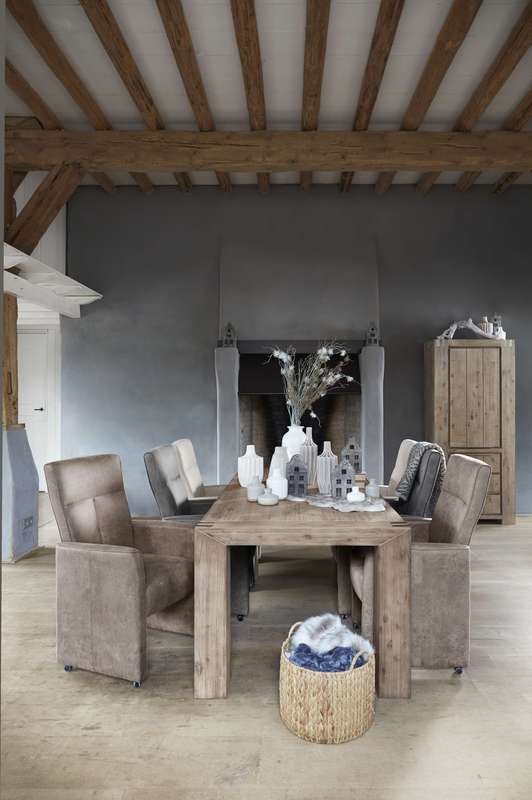 Eettafel Bassano 220 x 100 warm grey