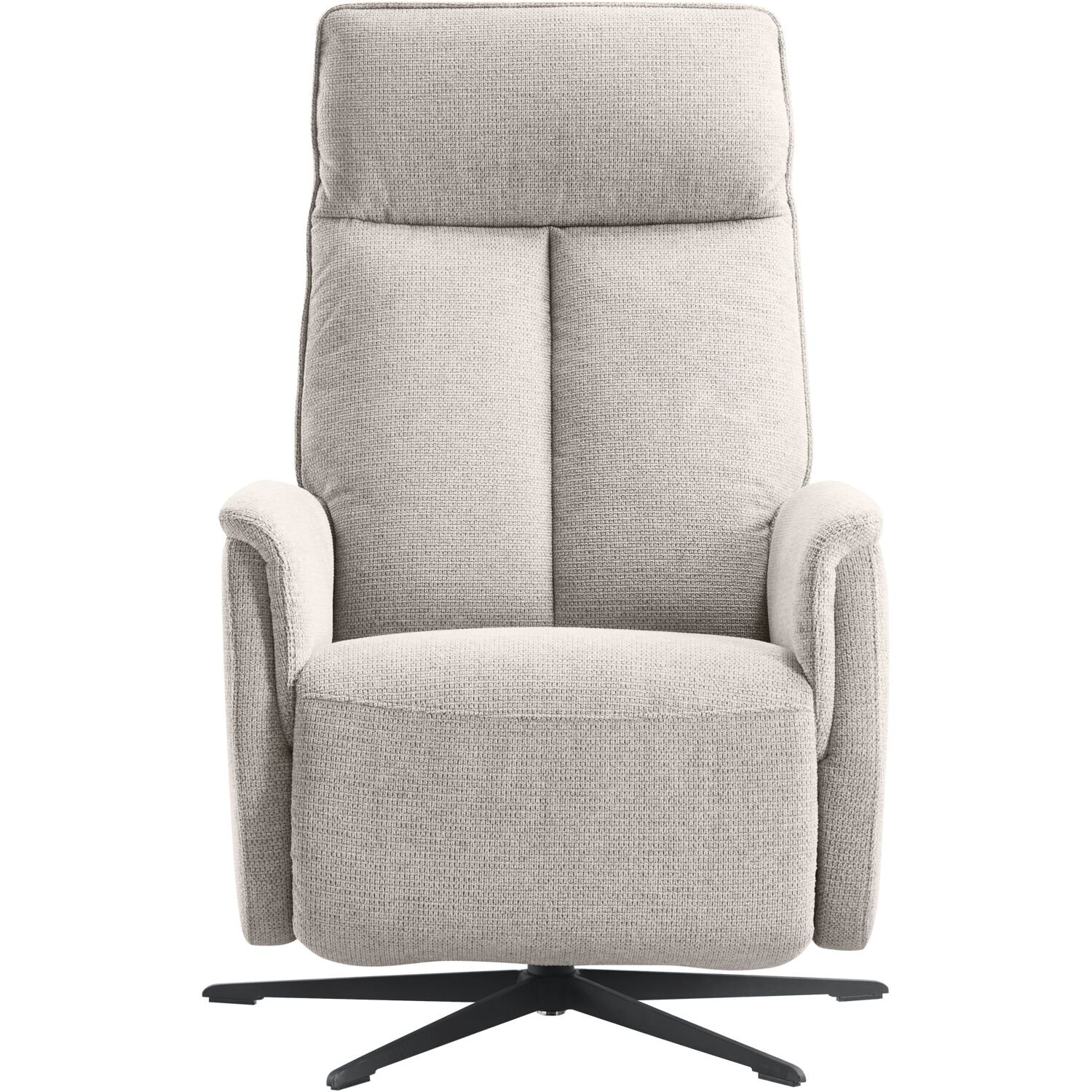 Relaxfauteuil Assele HR-schuim handmatig verstelbaar lichtgrijs
