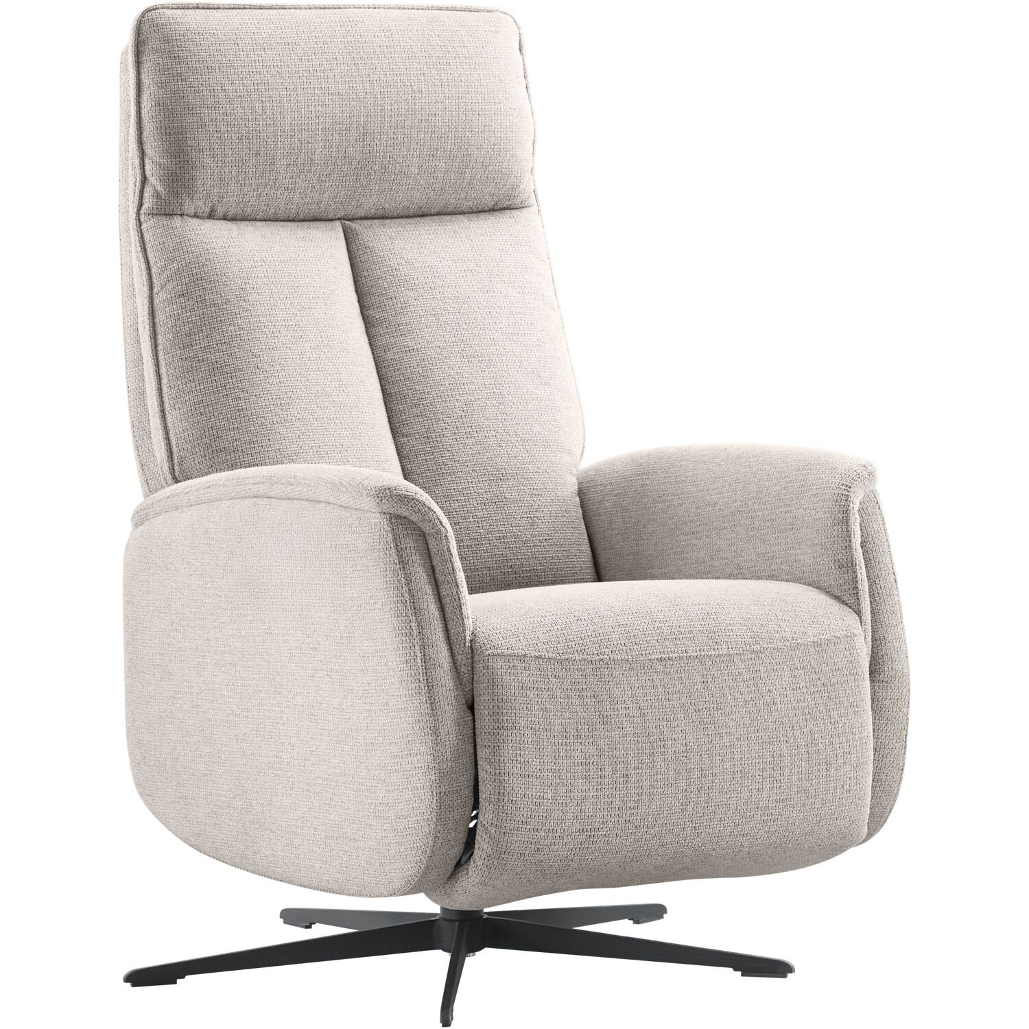 Relaxfauteuil Assele HR-schuim handmatig verstelbaar lichtgrijs