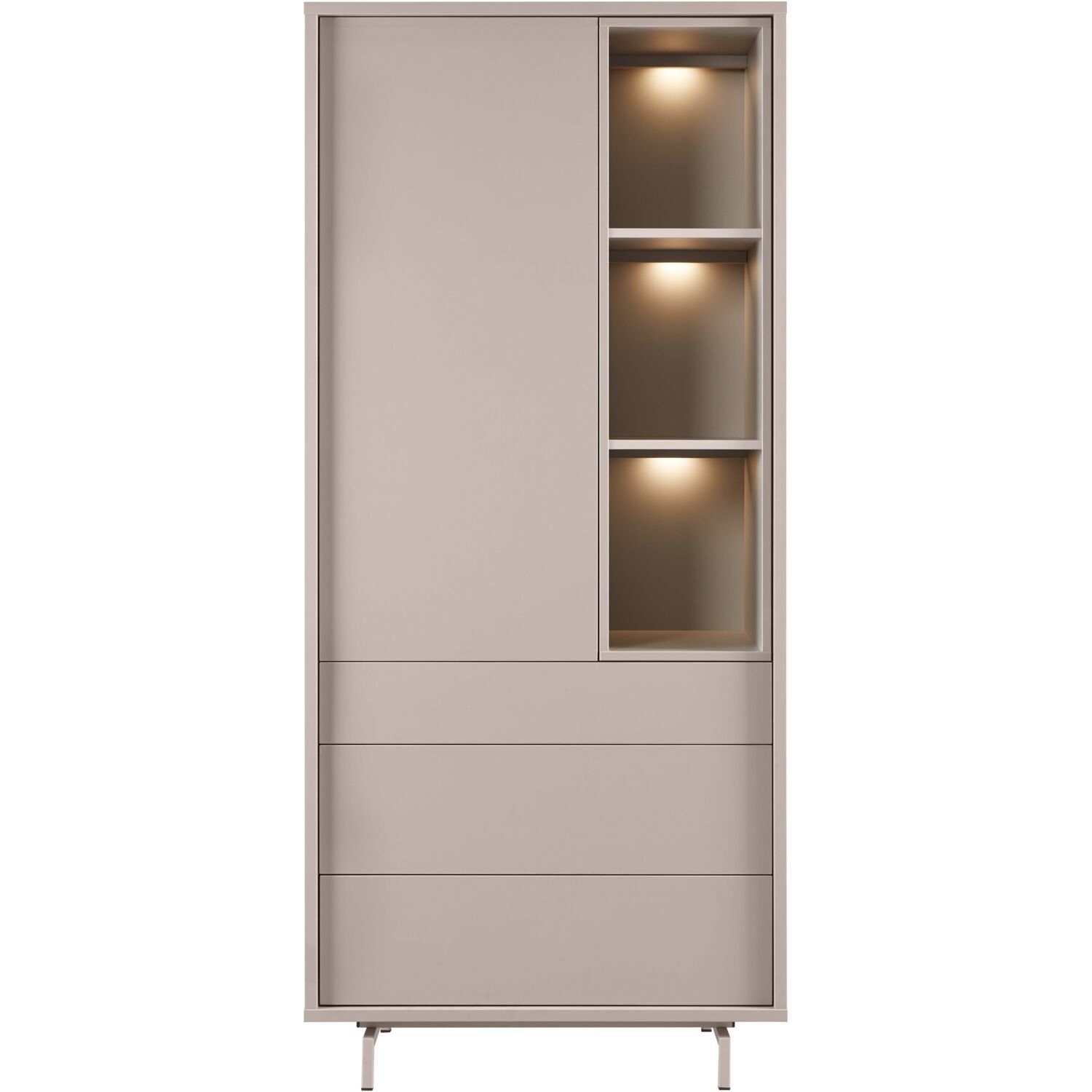 Opbergkast Famosa grijs 187x83x45 cm