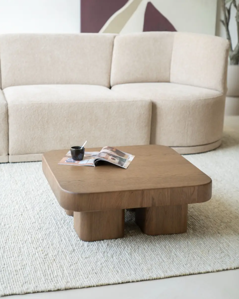 Salontafel Hamza bruin eikenhout
