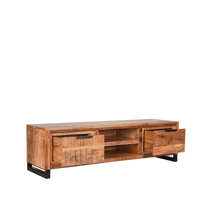 Tv-meubel Glasgow rough mangohout, 160x45x45