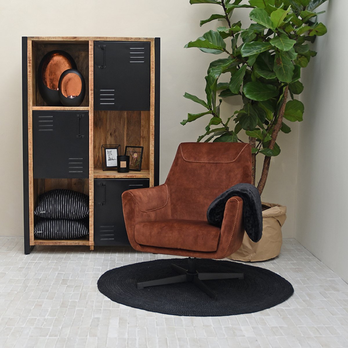 Fauteuil Toby rust