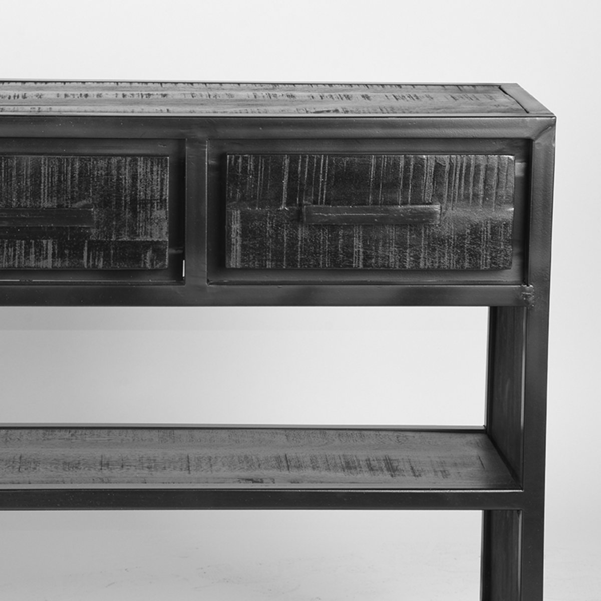 Sidetable Chili zwart mangohout, 115x30x75 cm