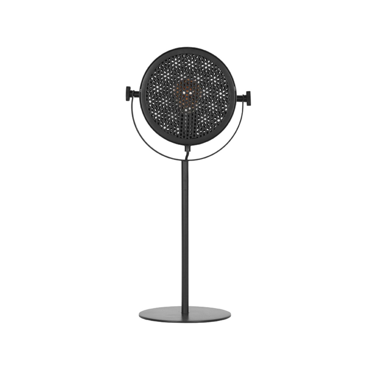 Tafellamp Muse zwart metaal, 20x20x60 cm