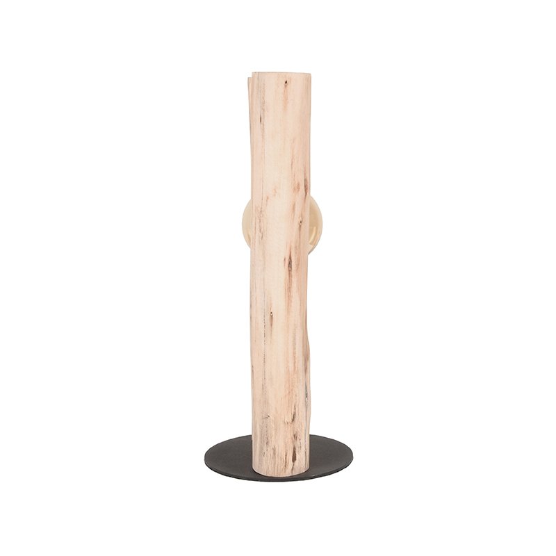 Tafellamp Woody naturel hout, 18x45 cm