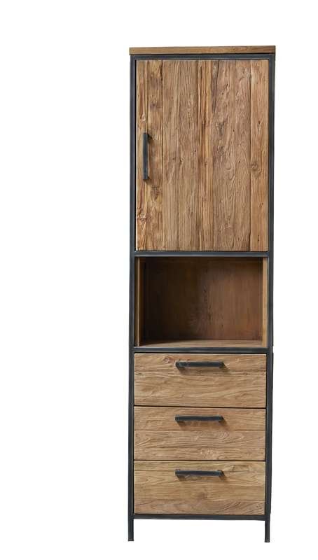 Boekenkast Romaro 190 x 55 teak mix rough