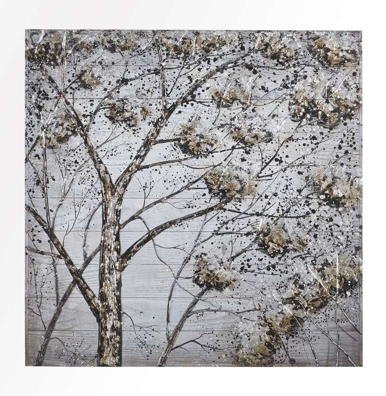 Schilderij hout, 100 x 100 cm
