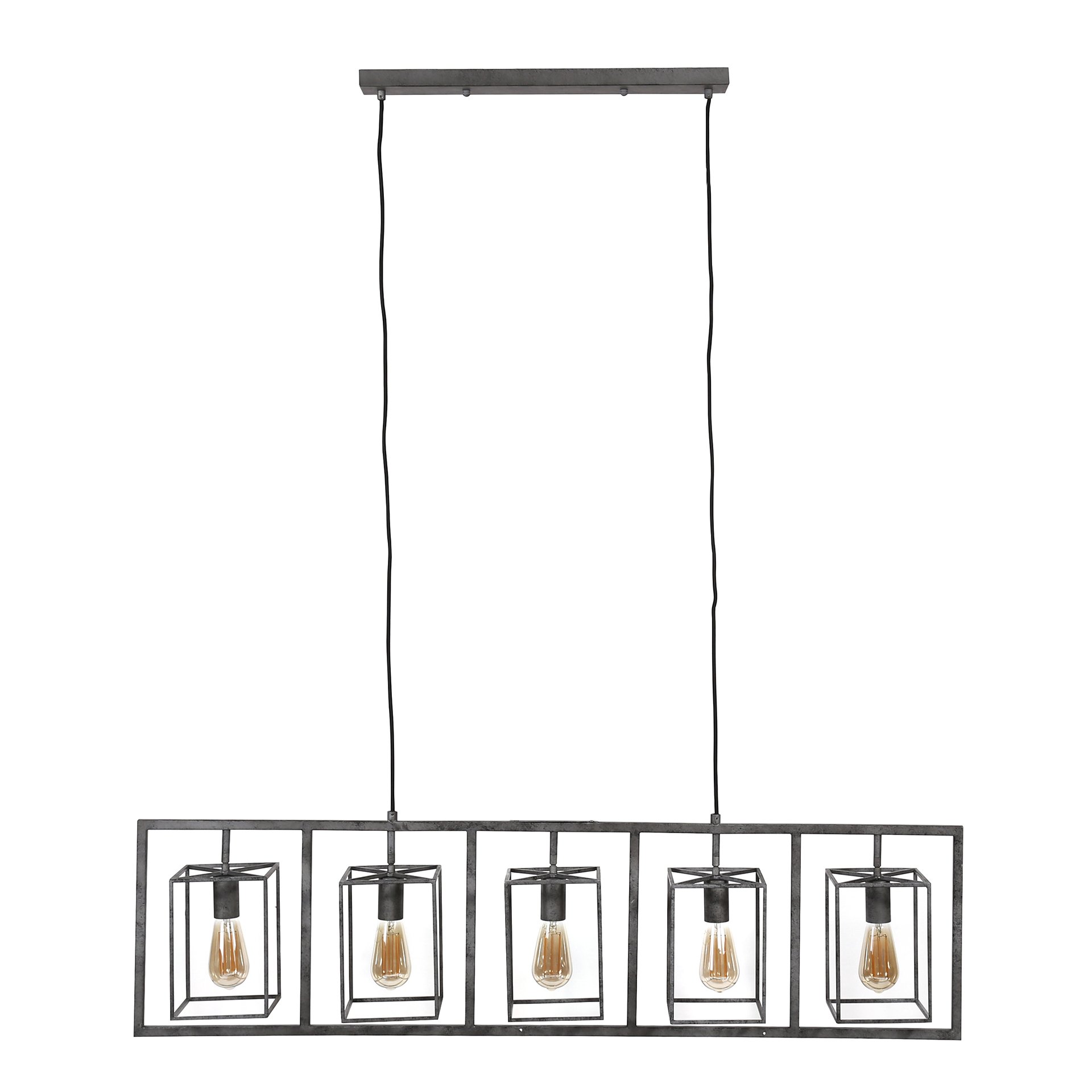 Hanglamp Cubic Tower oud zilver