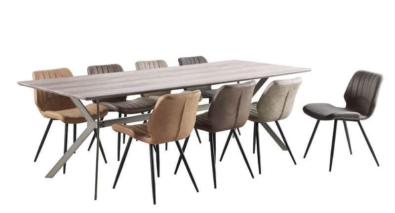 Eettafel Pascoli 240 x 100 eiken grey wash