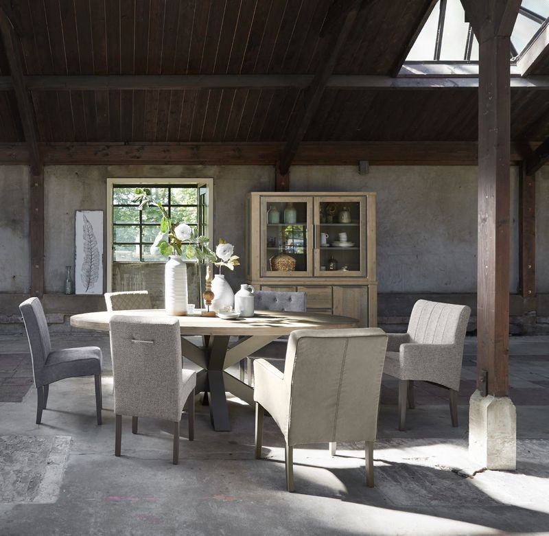 Eettafel Robusto 230 x 115 vintage grey