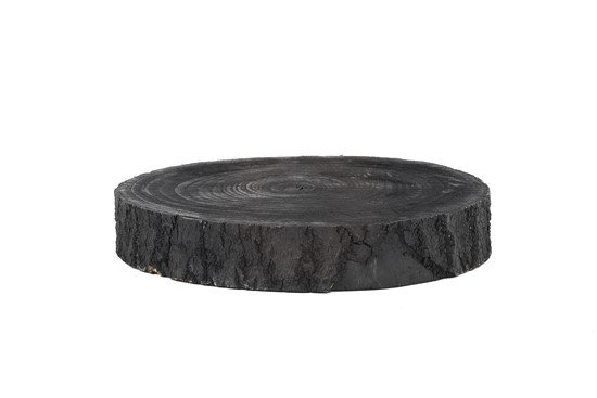Onderzetter zwart hout, 24x4 cm
