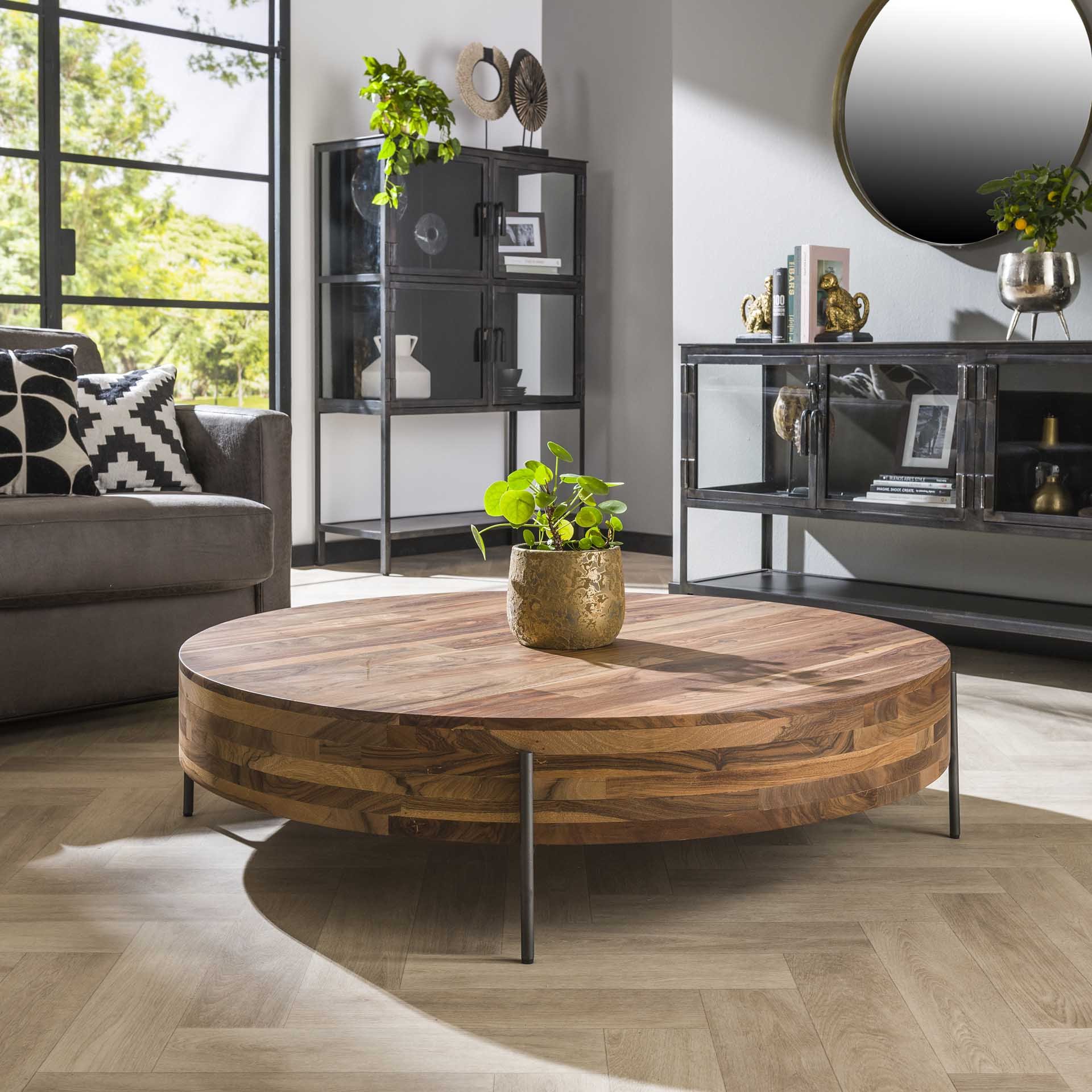 Salontafel Ø120 Daytona / Massief Saja natural